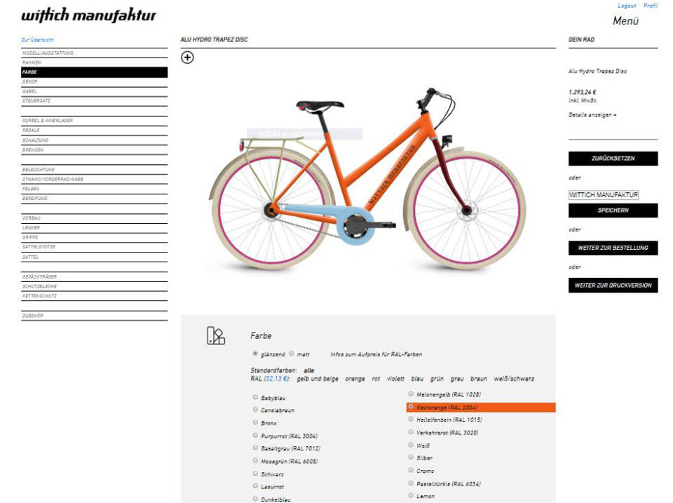 Wittich Manufaktur Stellt Konfigurator Fur Individual Bikes Vor Sazbike De