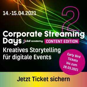 2. Corporate Streaming Days digitale Veranstaltungen Schwerpunkt digitale Events 