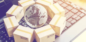 Logistik Paket Weltkugel 