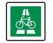 Schild Fahrrad Blau
