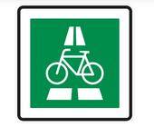 Schild Fahrrad Blau