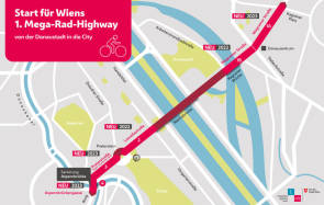 Wien Fahrrad-Highway Radweg Radverkehr 