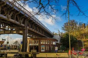 Hamburg Landungsbrücken Fahrrad Radweg 