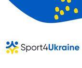 Sport4ukraine Logo weiß-blau-gelb