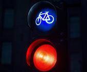Ampel Fahrrad rot blau