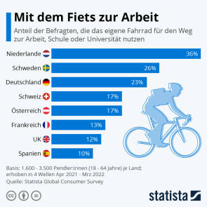 Statista Pendeln Fahrrad E-Bike Studie 