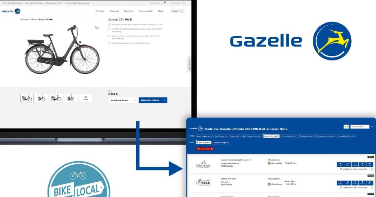 Gazelle arbeitet ab sofort mit Bidex Bike Local sazbike