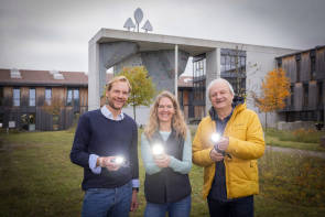 V.l.: Benedikt Böhm, CEO von Lupine, Antje von Dewitz, Vaude-Geschäftsführerin, Jan Lorch, Vaude-Geschäftsleitung für Vertrieb, Logistik und Nachhaltigkeit. lupine